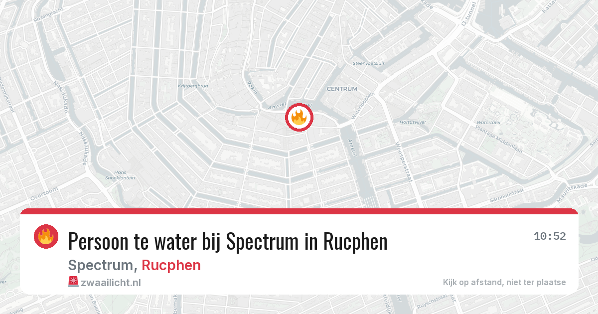Persoon te water bij Spectrum in Rucphen — 8 mei 2026