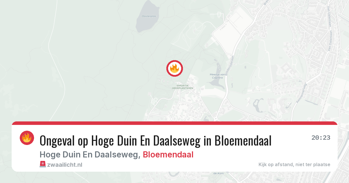Ongeval op Hoge Duin En Daalseweg in Bloemendaal — 13 mei 2026
