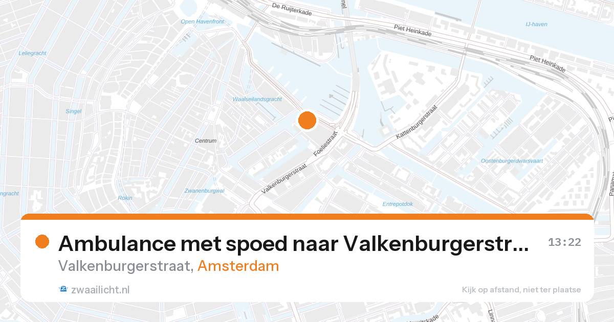 Ambulance met spoed naar Valkenburgerstraat in Amsterdam — 28 aug 2026
