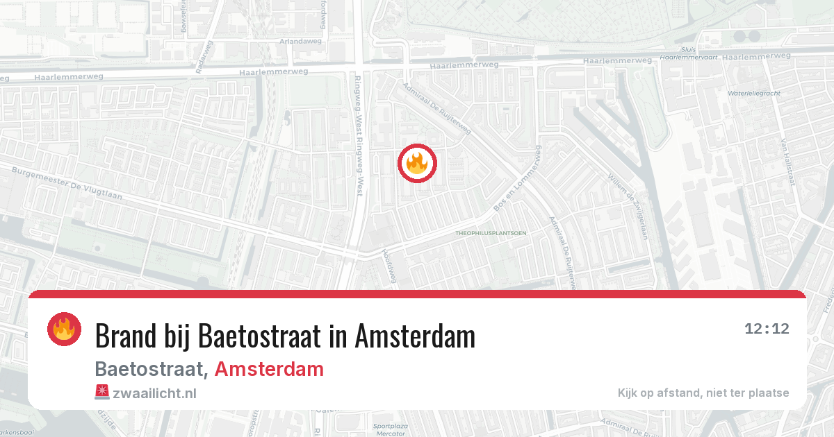 Brand bij Baetostraat in Amsterdam — 30 mei 2026