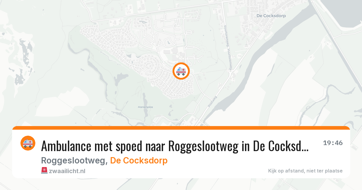 Ambulance met spoed naar Roggeslootweg in De Cocksdorp — 3 jun 2026