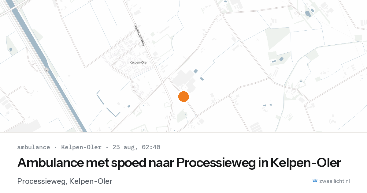 Ambulance met spoed naar Processieweg in Kelpen-Oler — 25 aug 2026