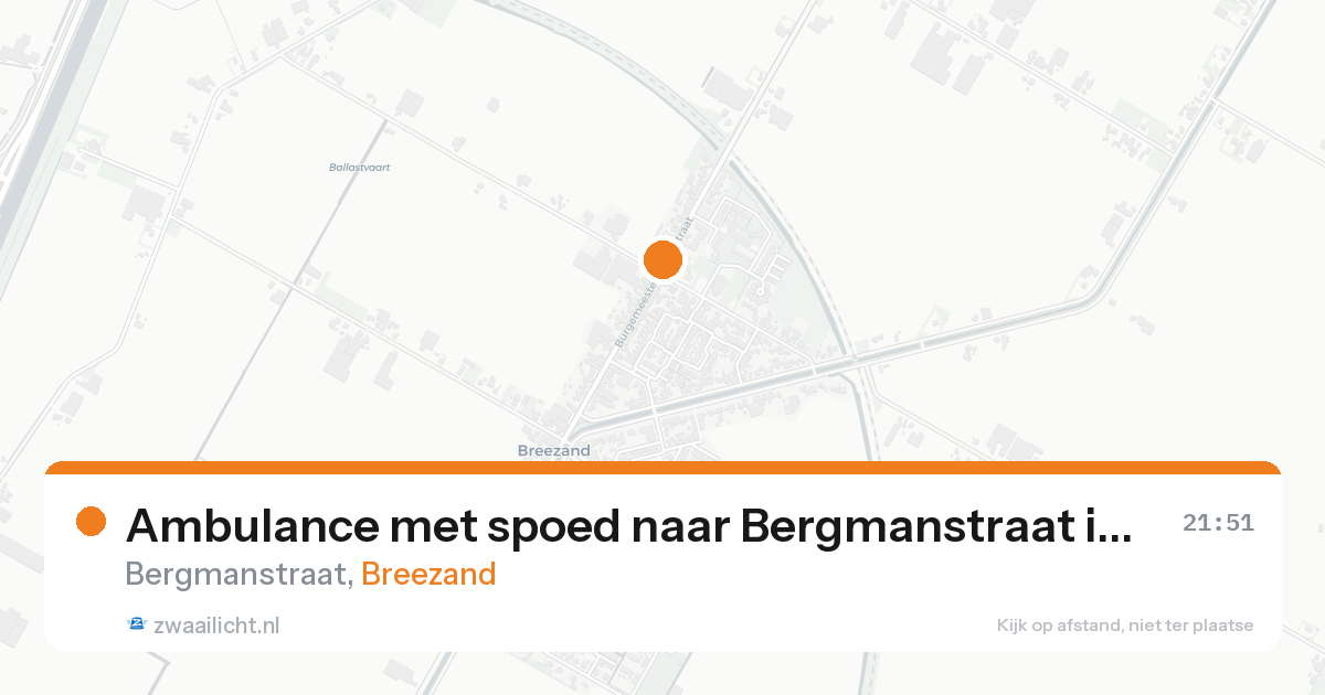 Ambulance met spoed naar Bergmanstraat in Breezand — 7 feb 2026