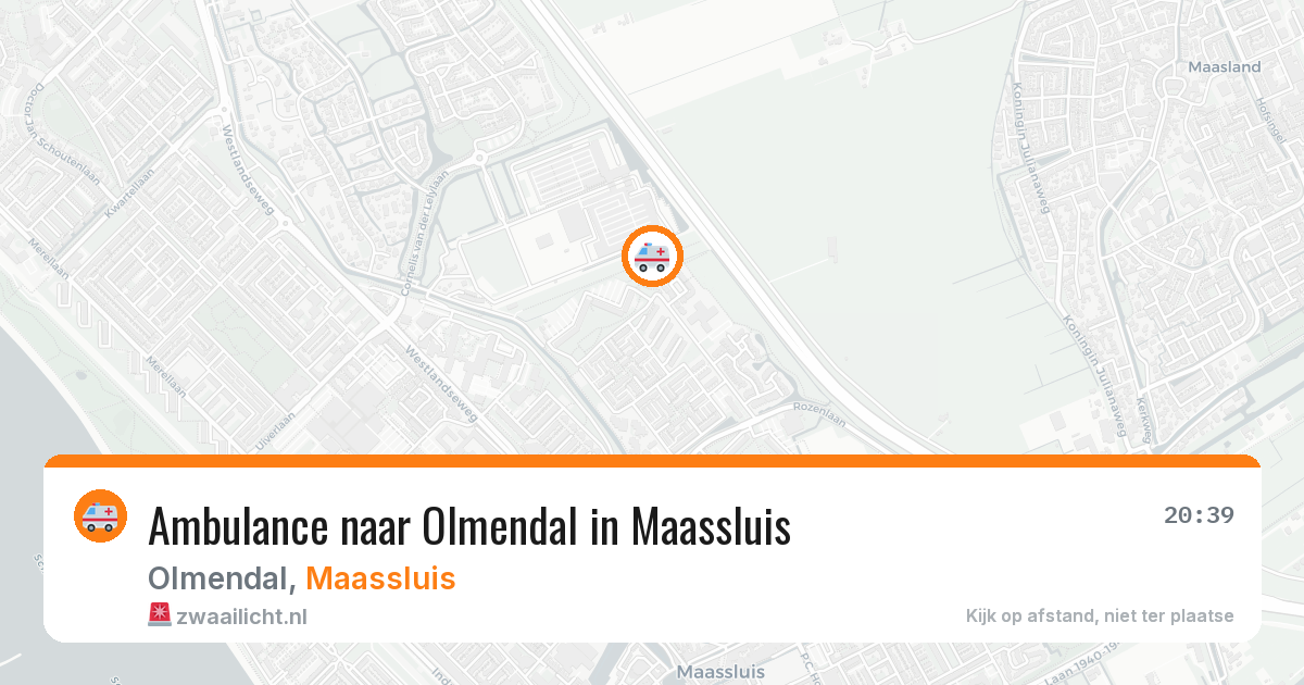 Ambulance naar Olmendal in Maassluis — 12 aug 2026
