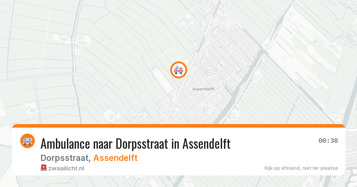 Ambulance naar Dorpsstraat in Assendelft — 10 aug 2026