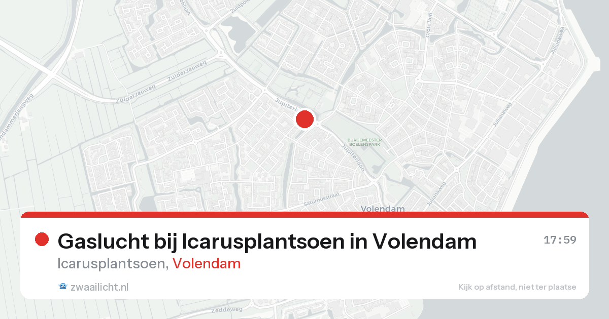 Gaslucht bij Icarusplantsoen in Volendam — 7 feb 2026