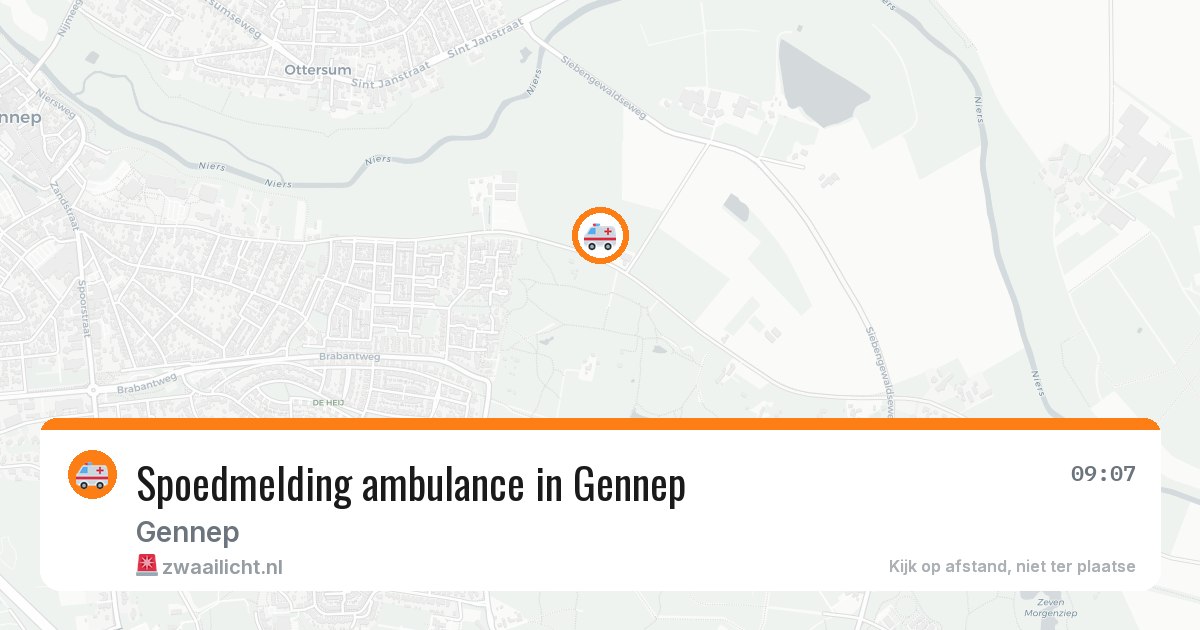 Spoedmelding ambulance in Gennep — 25 jun 2026