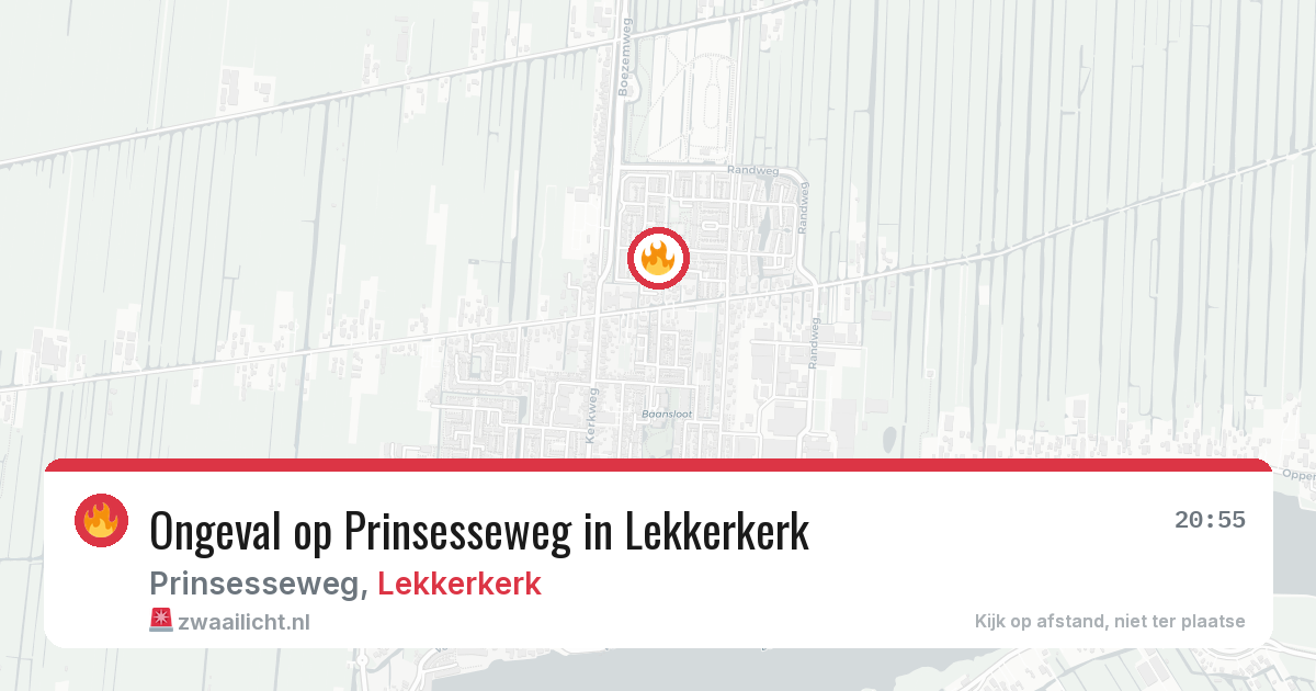 Ongeval op Prinsesseweg in Lekkerkerk — 22 jun 2026