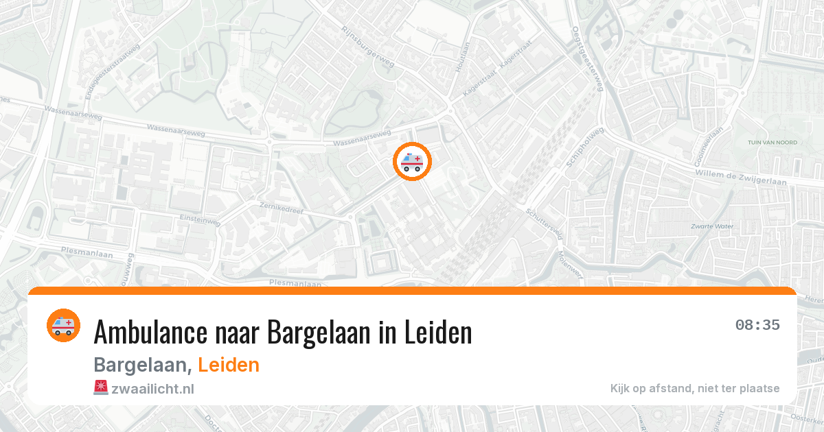 Ambulance naar Bargelaan in Leiden — 31 jul 2026