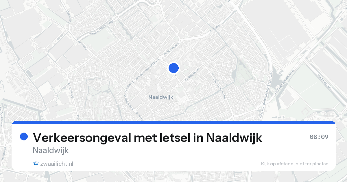 Verkeersongeval met letsel in Naaldwijk — 25 aug 2026