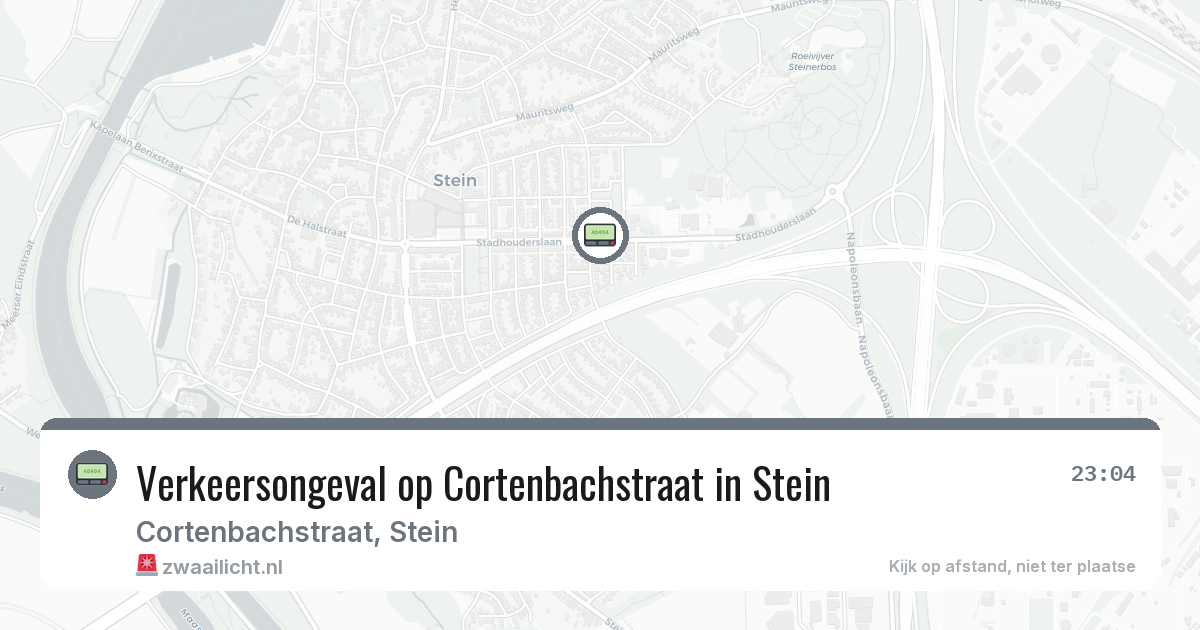 Verkeersongeval op Cortenbachstraat in Stein — 29 jun 2026