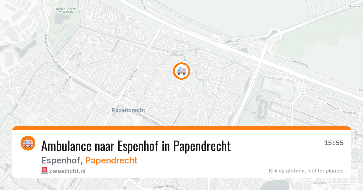 Ambulance naar Espenhof in Papendrecht — 21 jul 2026