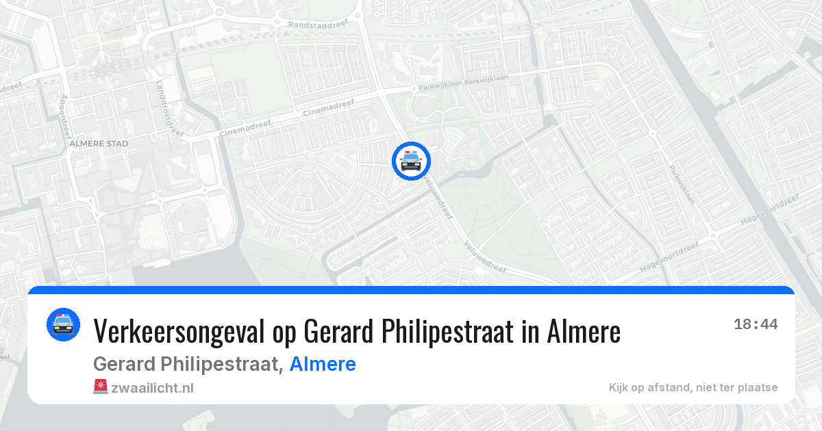 Verkeersongeval op Gerard Philipestraat in Almere — 27 jul 2026