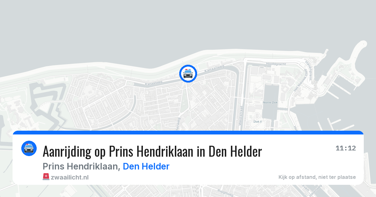 Aanrijding op Prins Hendriklaan in Den Helder — 6 aug 2026