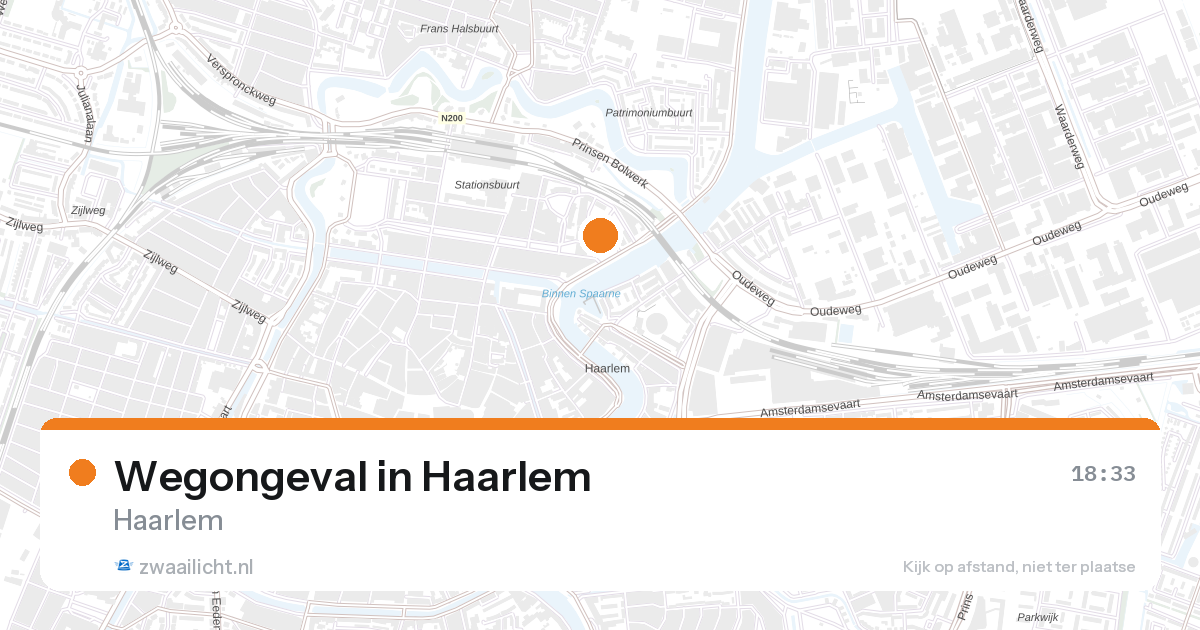 Wegongeval in Haarlem — 13 jun 2026