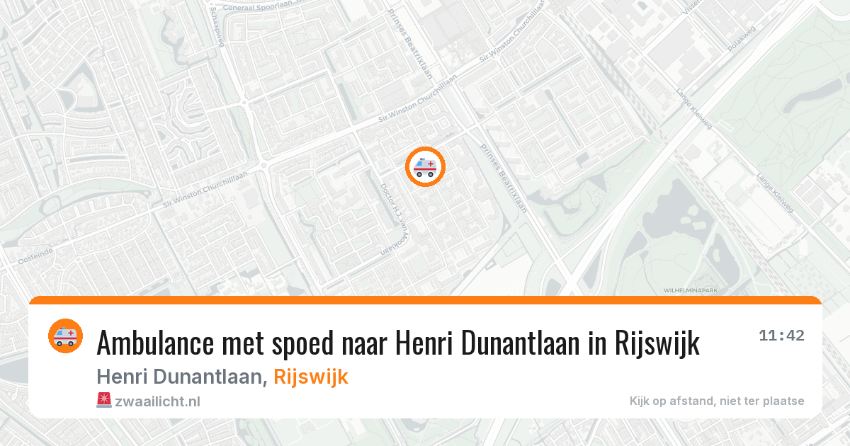 Ambulance met spoed naar Henri Dunantlaan in Rijswijk — 25 mrt 2026
