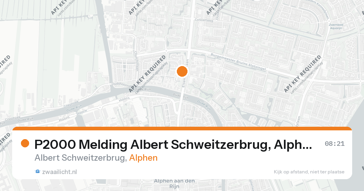P2000 Melding Albert Schweitzerbrug, Alphen — 4 jun 2026