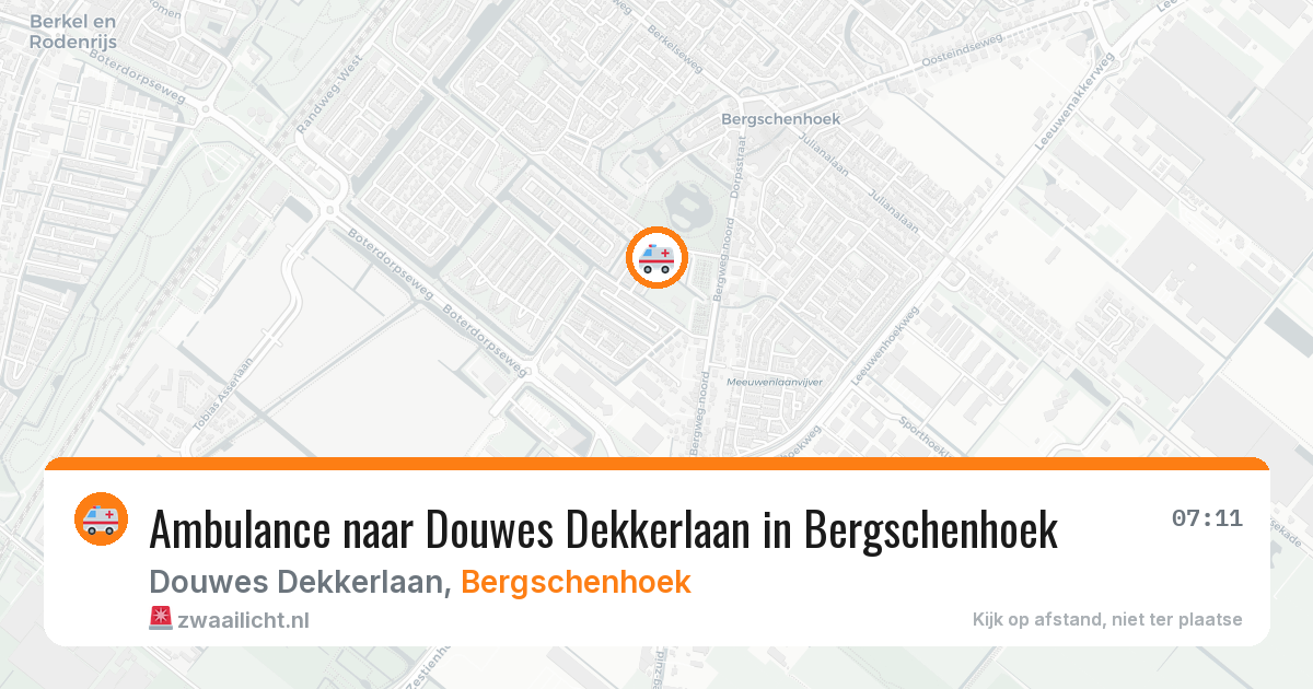 Ambulance naar Douwes Dekkerlaan in Bergschenhoek — 28 jun 2026