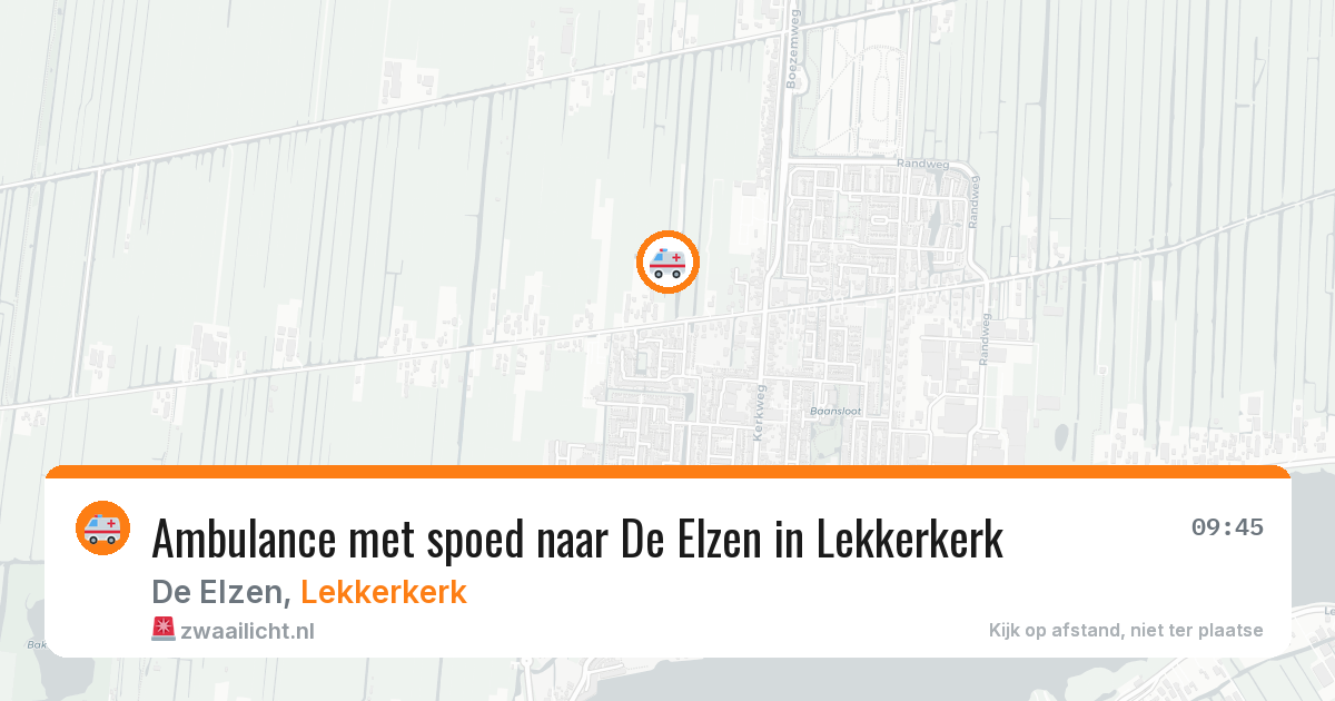 Ambulance met spoed naar De Elzen in Lekkerkerk — 11 mei 2026