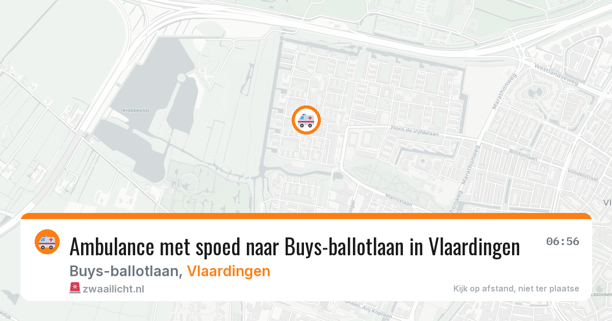 Ambulance met spoed naar Buys-ballotlaan in Vlaardingen — 23 mrt 2026