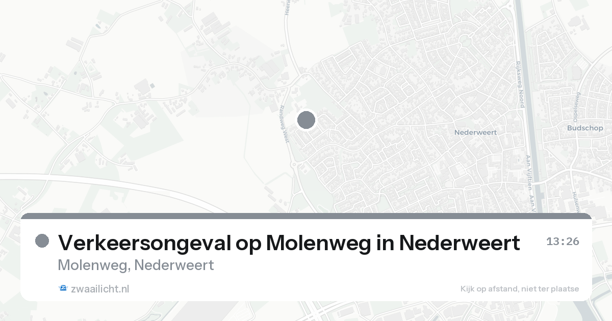 Verkeersongeval op Molenweg in Nederweert — 11 aug 2026