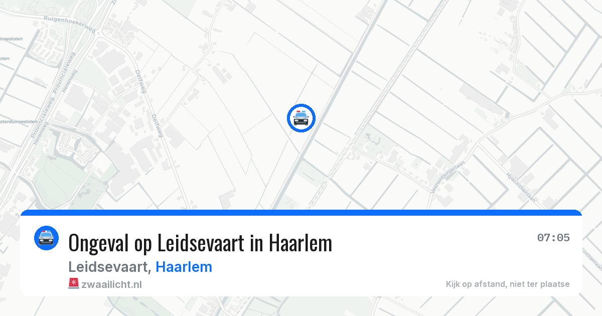 Ongeval op Leidsevaart in Haarlem — 24 jun 2026