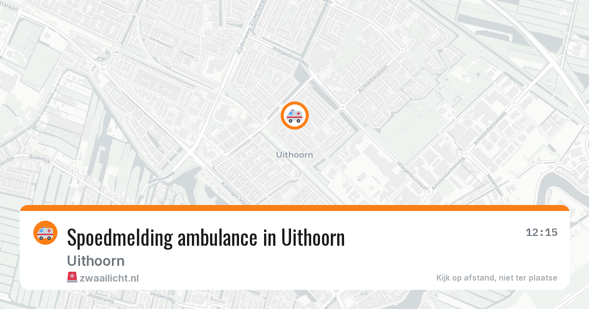 Spoedmelding ambulance in Uithoorn — 25 mei 2026