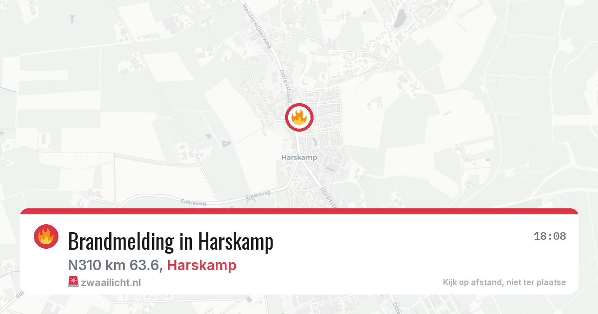 Brandmelding in Harskamp — 2 aug 2026