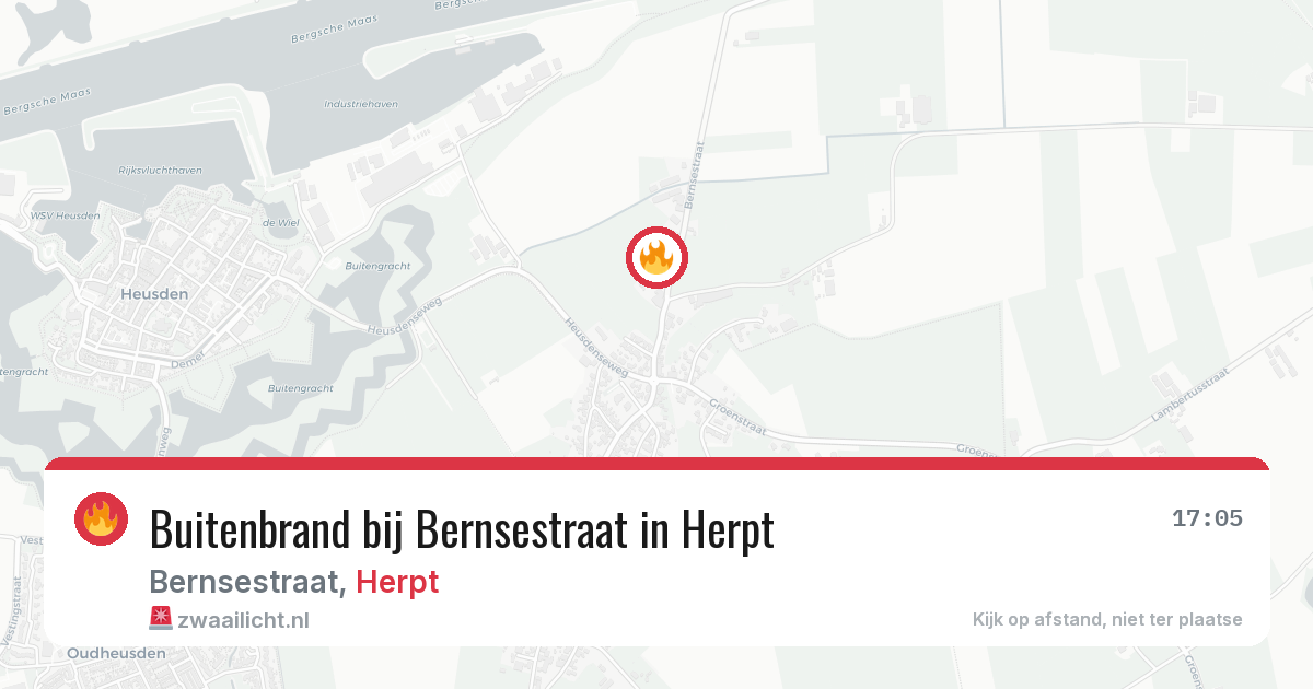 Buitenbrand bij Bernsestraat in Herpt — 5 jul 2026
