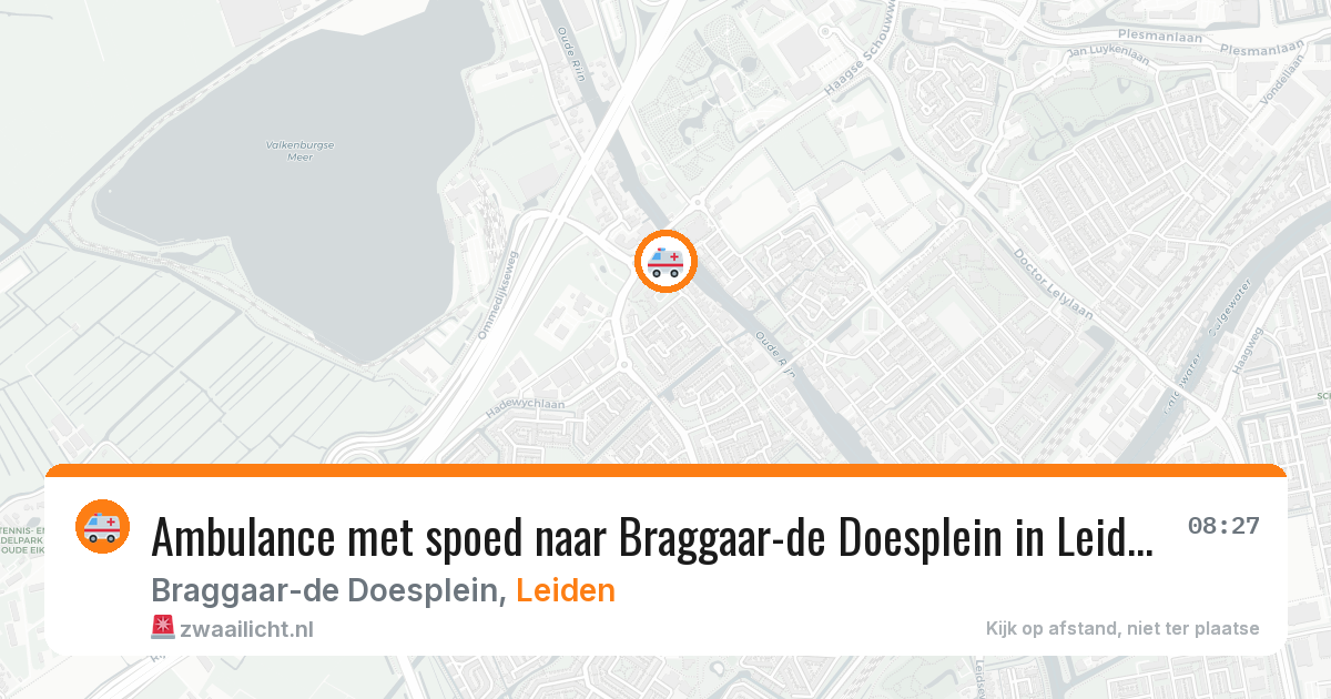 Ambulance met spoed naar Braggaar-de Doesplein in Leiden — 13 apr 2026