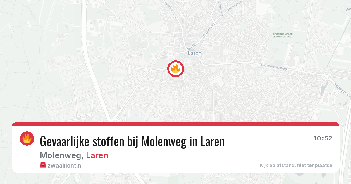 Gevaarlijke stoffen bij Molenweg in Laren — 4 mei 2026