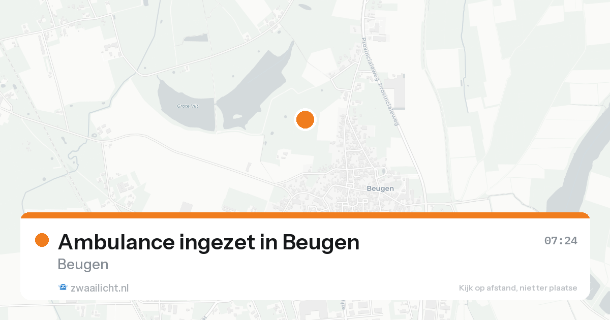 Ambulance ingezet in Beugen — 18 aug 2026
