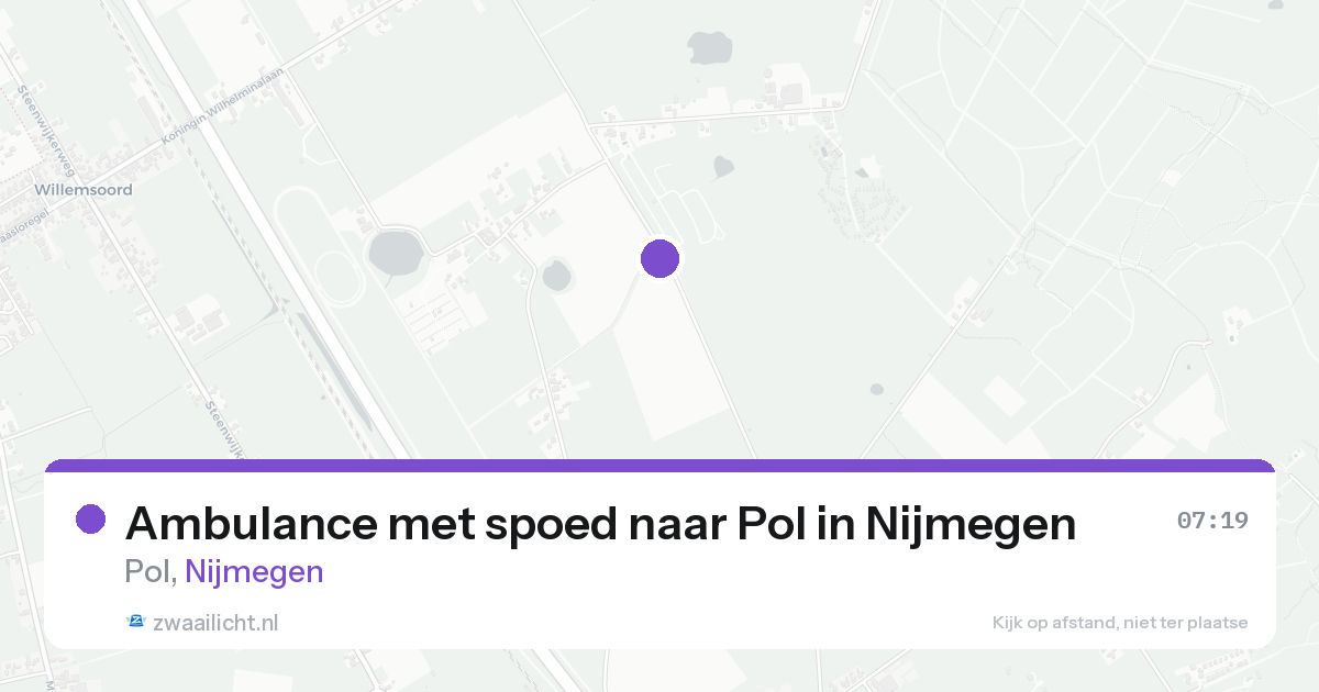 Ambulance met spoed naar Pol in Nijmegen — 20 aug 2026