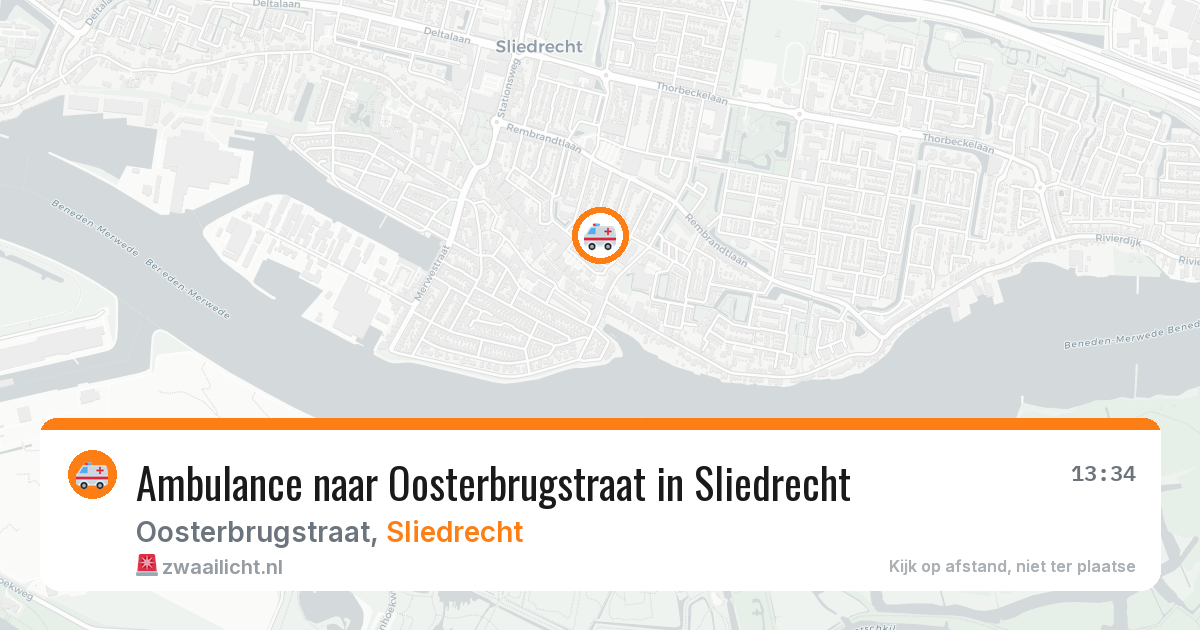 Ambulance naar Oosterbrugstraat in Sliedrecht — 10 apr 2026