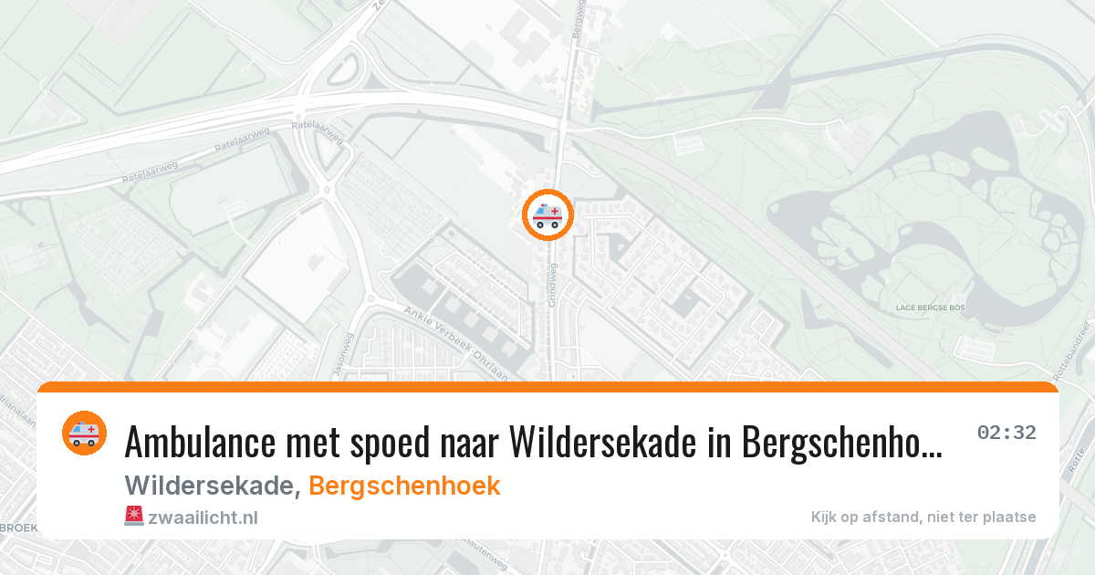 Ambulance met spoed naar Wildersekade in Bergschenhoek — 14 jun 2026