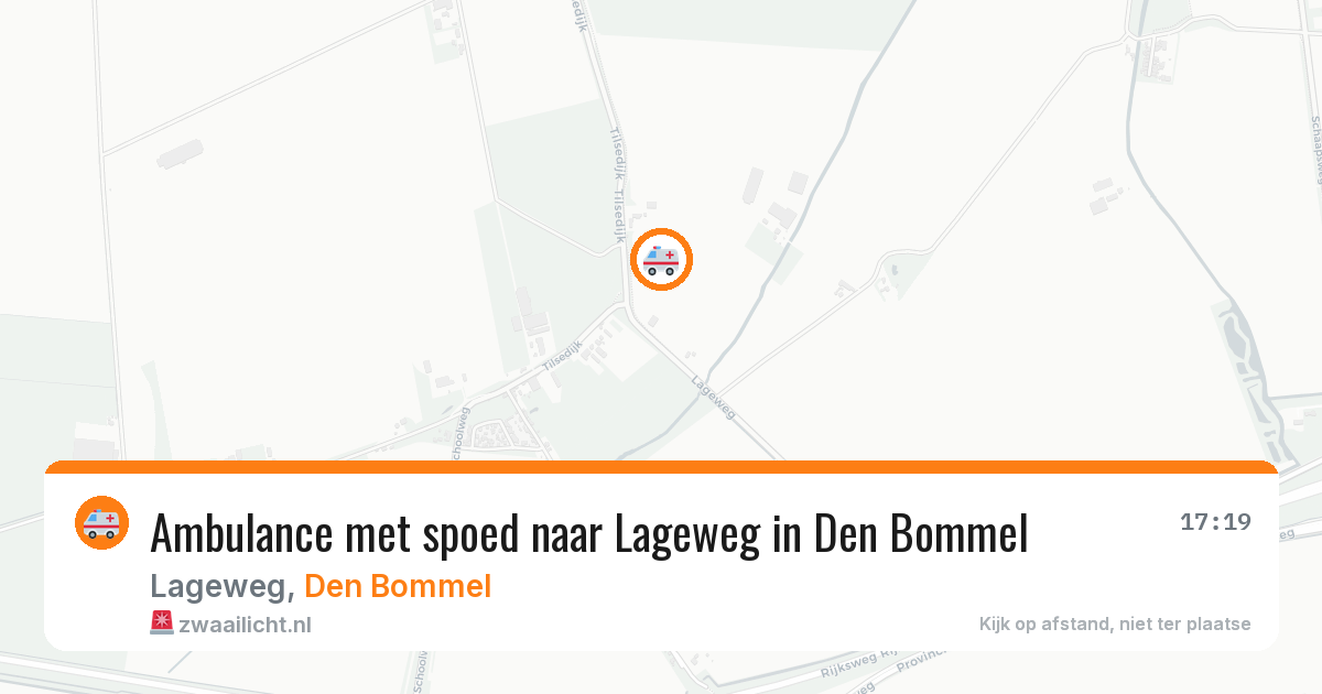 Ambulance met spoed naar Lageweg in Den Bommel — 10 mrt 2026