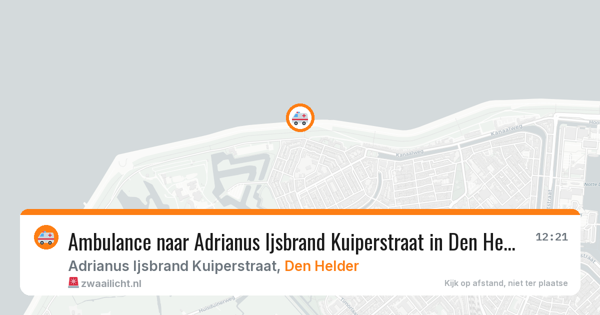 Ambulance naar Adrianus Ijsbrand Kuiperstraat in Den Helder — 12 aug 2026