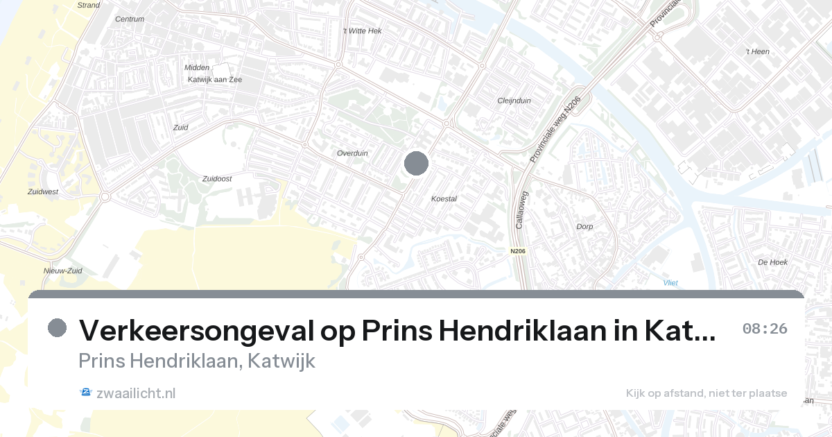 Verkeersongeval op Prins Hendriklaan in Katwijk — 9 mrt 2026
