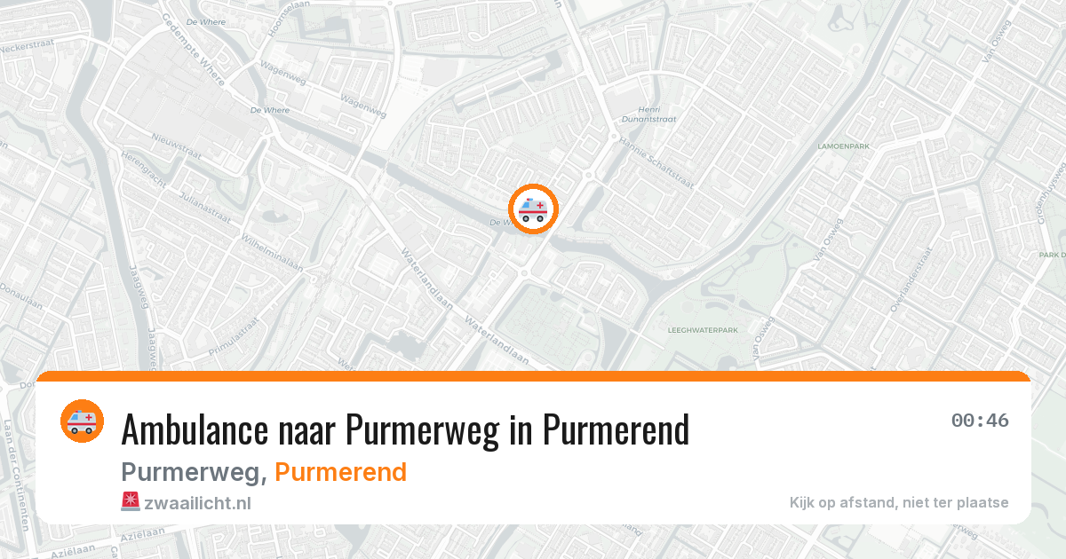 Ambulance naar Purmerweg in Purmerend — 9 jul 2026