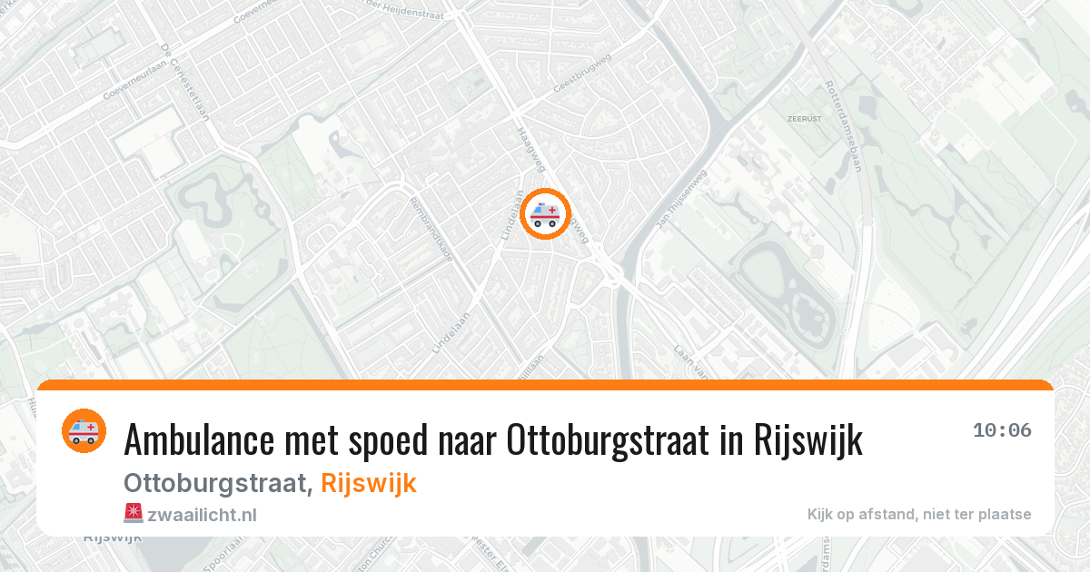 Ambulance met spoed naar Ottoburgstraat in Rijswijk — 10 apr 2026
