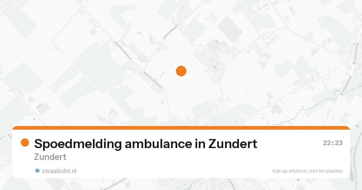 Spoedmelding ambulance in Zundert — 9 jun 2026