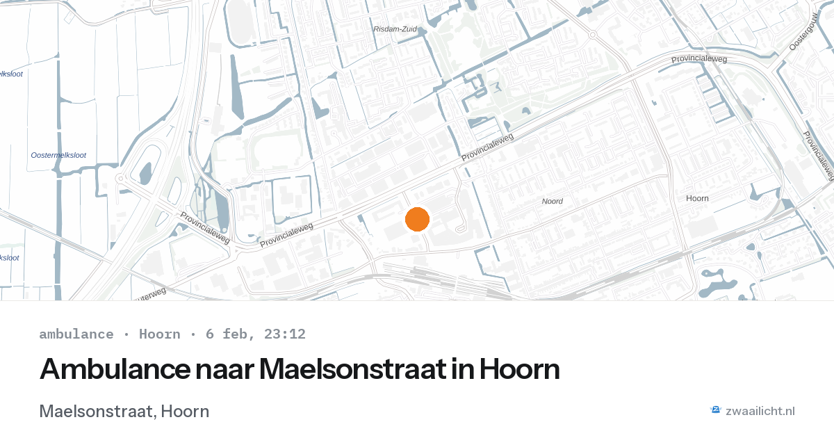 Ambulance naar Maelsonstraat in Hoorn — 6 feb 2026
