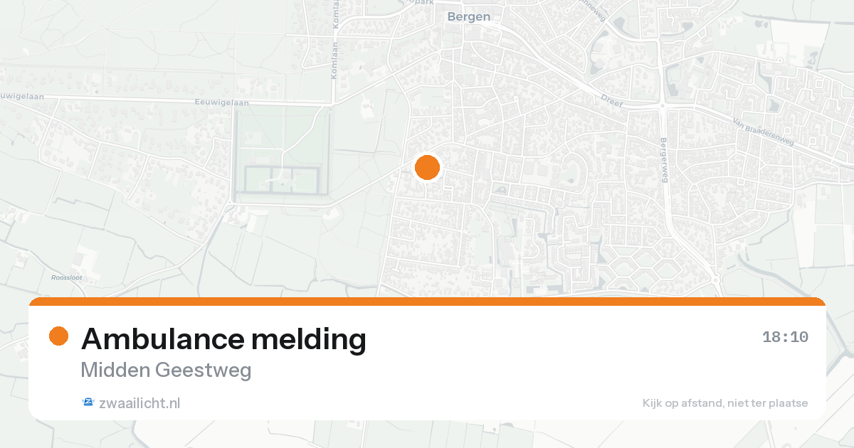 Ambulance melding — 18 mei 2026