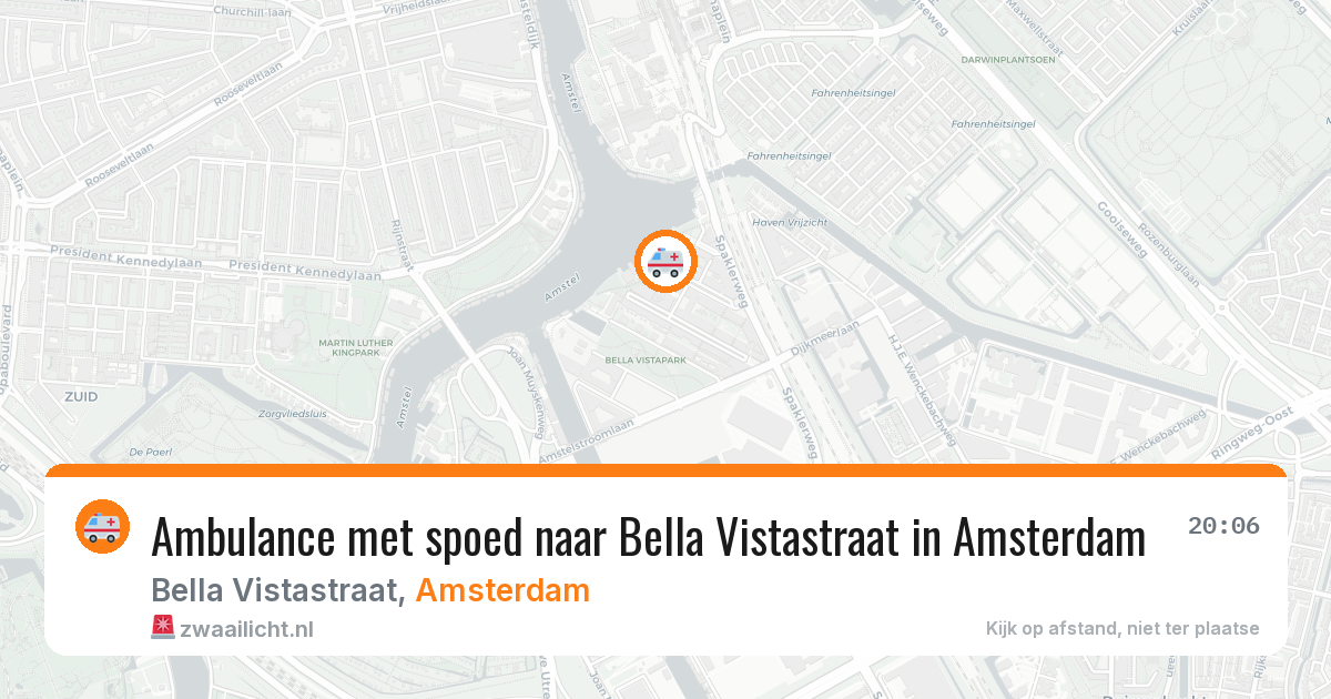 Ambulance met spoed naar Bella Vistastraat in Amsterdam — 5 jul 2026