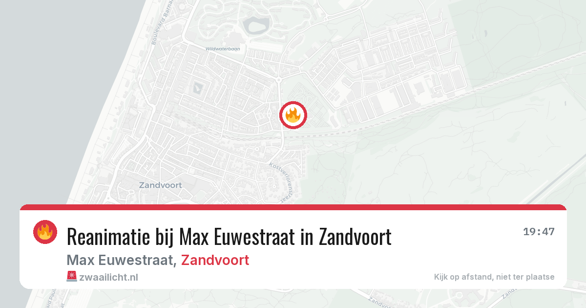 Reanimatie bij Max Euwestraat in Zandvoort — 6 jun 2026