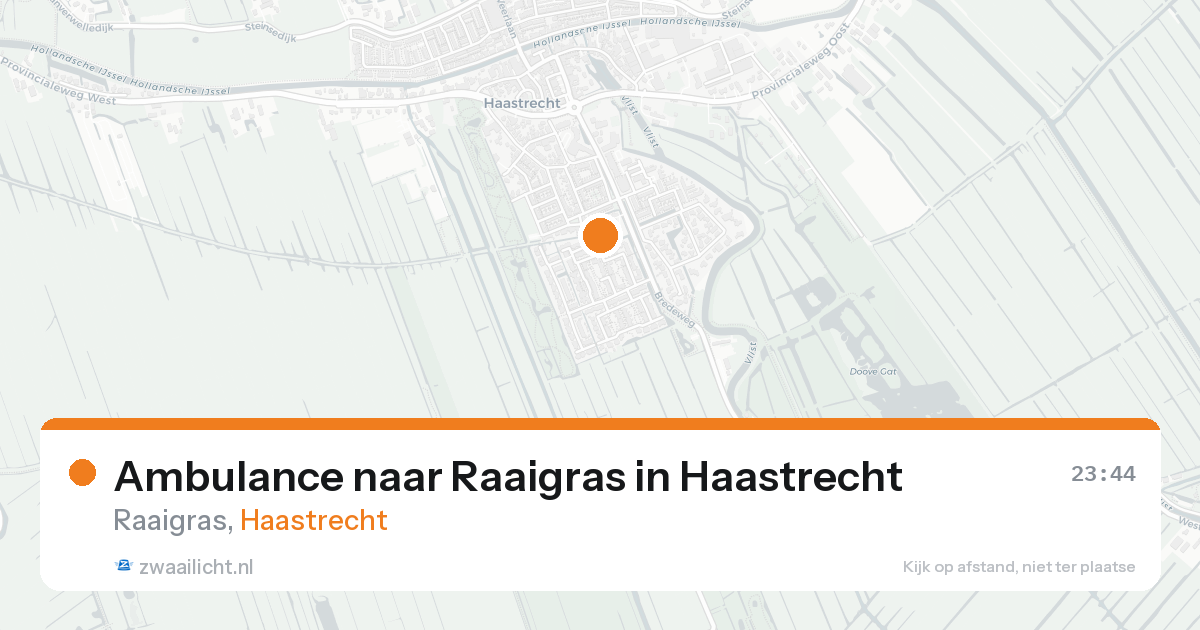 Ambulance naar Raaigras in Haastrecht — 28 mei 2026