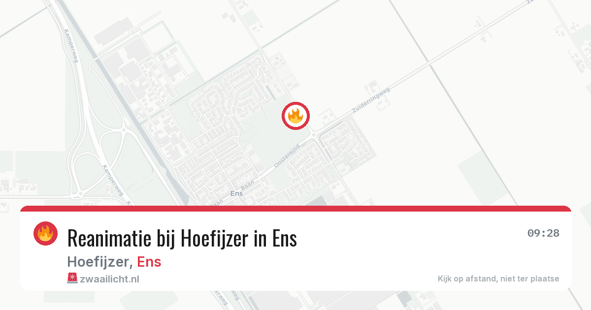 Reanimatie bij Hoefijzer in Ens — 19 mrt 2026