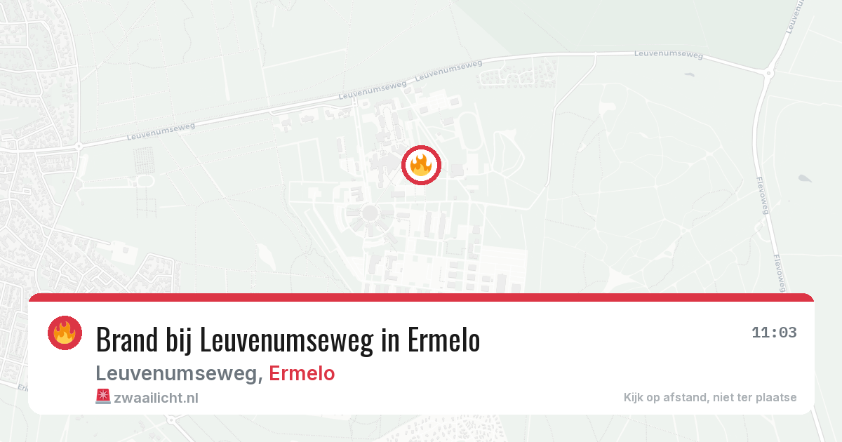 Brand bij Leuvenumseweg in Ermelo — 6 jul 2026