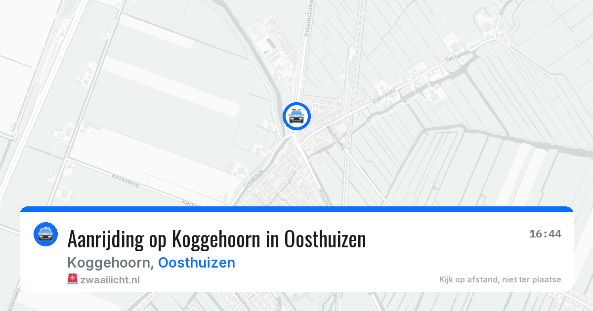 Aanrijding op Koggehoorn in Oosthuizen — 26 mrt 2026