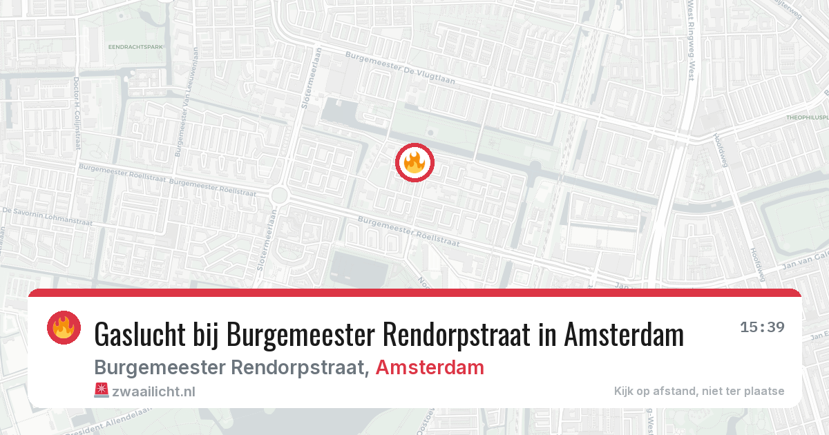Gaslucht bij Burgemeester Rendorpstraat in Amsterdam — 29 jan 2026
